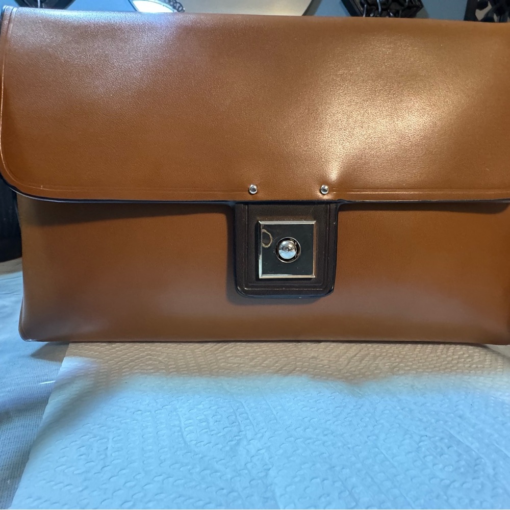 Zara basic collections Brown Leather Shoulder Bag - image 2